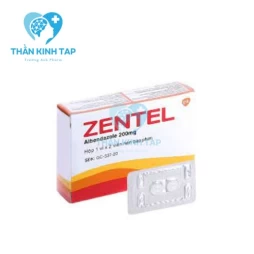 Zentel 200mg - Thuốc điều trị nhiễm giun sán và ấu trùng dưới da (10 hộp)